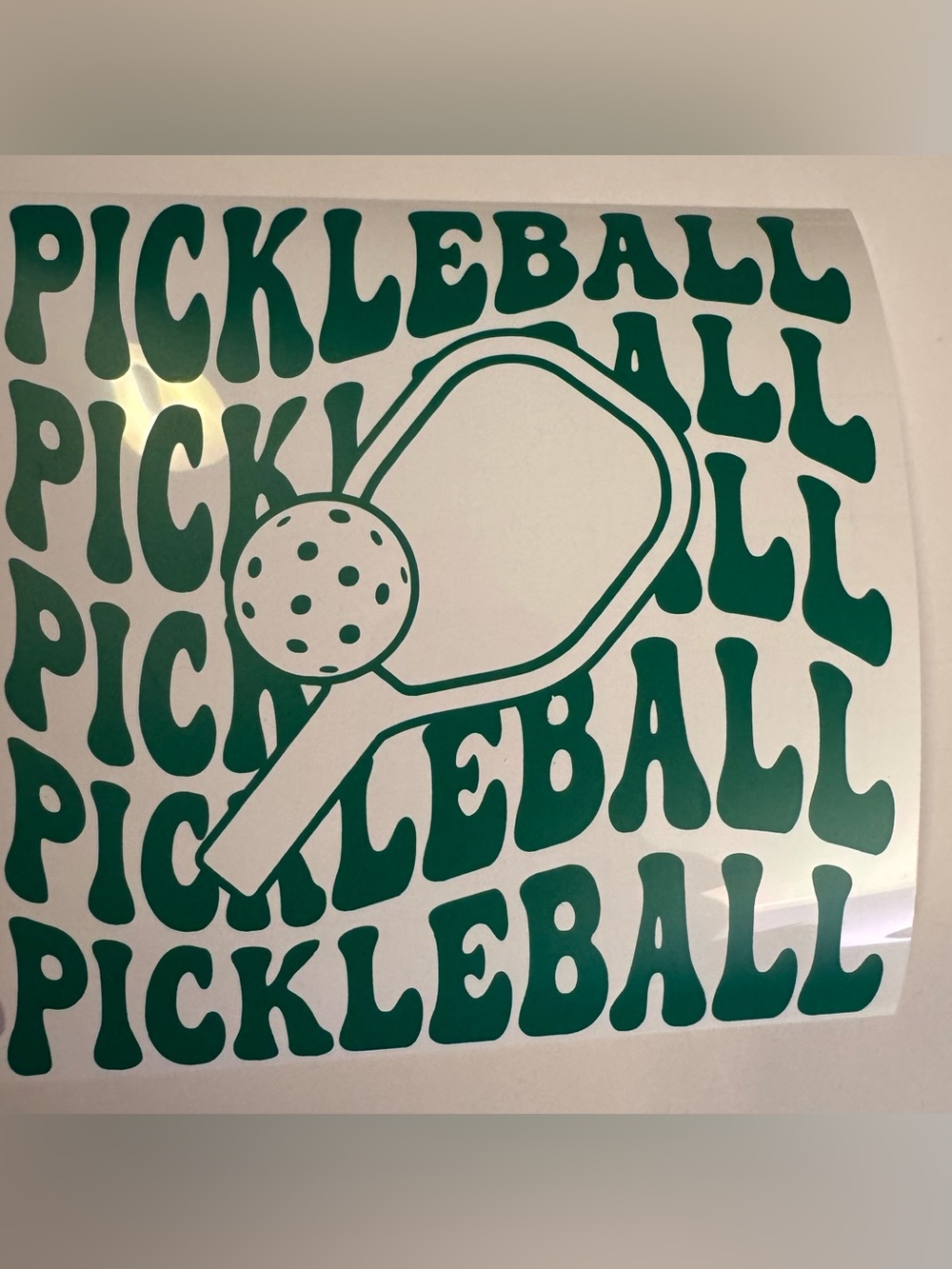 Green Pickleball vinyl decal